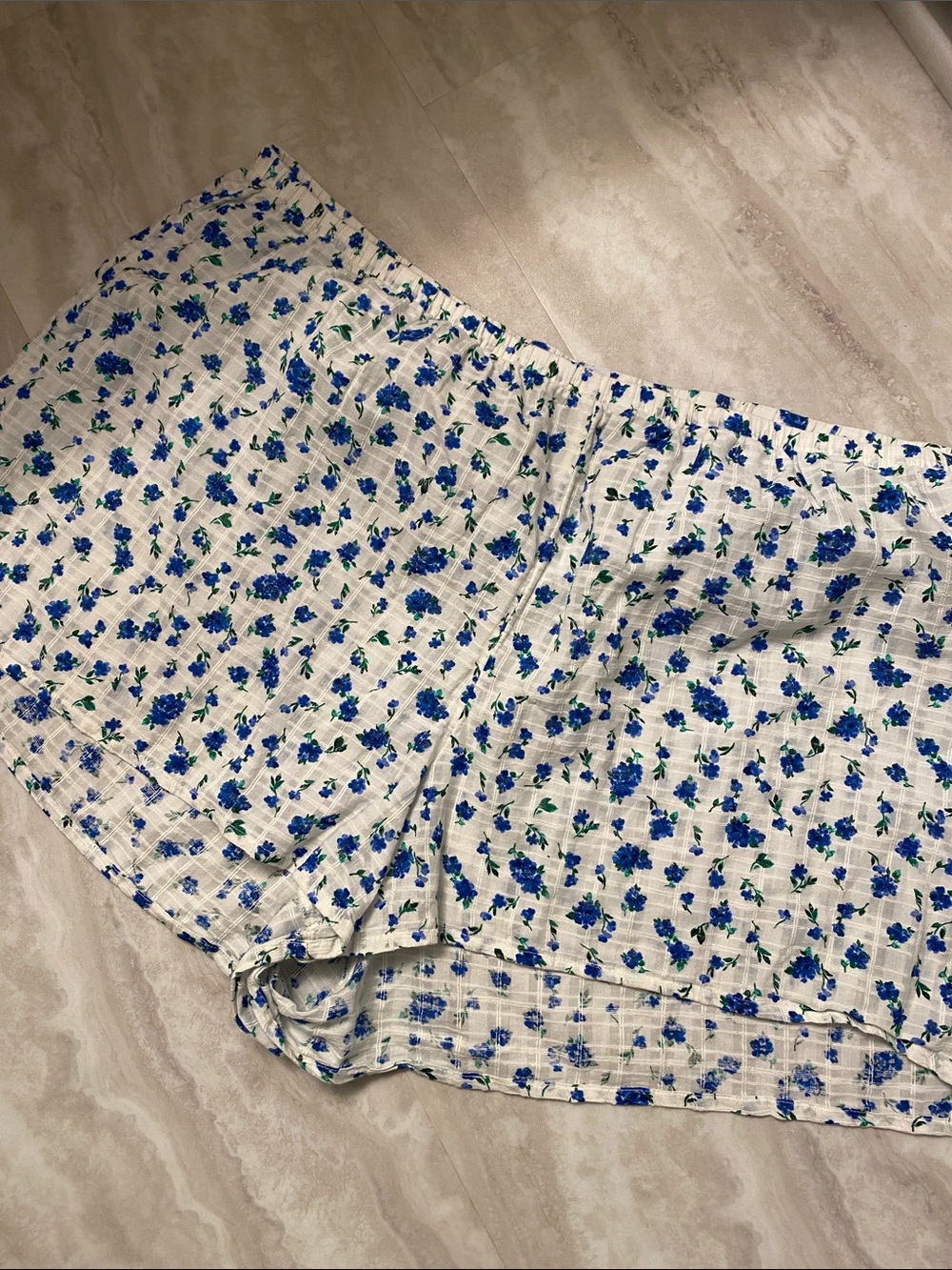 Old Navy Cozy Shorts with Blue Floral Print